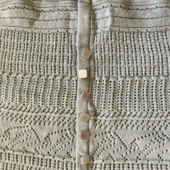 Lace knit short sleeve blouse, Crop top - Picture 9 of 9